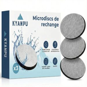 Pack de 3 Disques Filtrants Kyanpu – Compatible Brita MicroDisc (Gourde & Carafe)